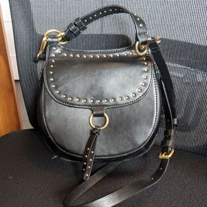 ZARA black studded crossbody bag